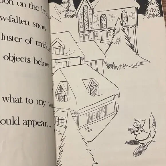 The Night Before Christmas Story Coloring Book Giant Size Clement C Moore 1974 - Picture 9 of 9